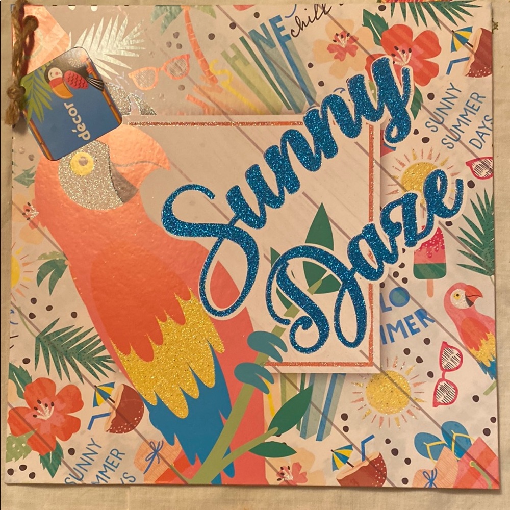 Tropical Parrot Decorative Sign